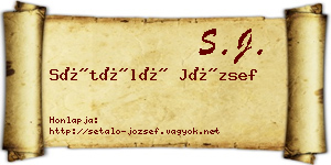 Sétáló József névjegykártya