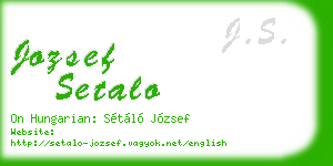 jozsef setalo business card